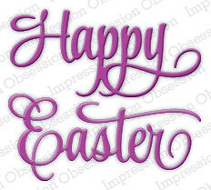 Happy Easter Craft Word Die Sentiment by Impression Obsession