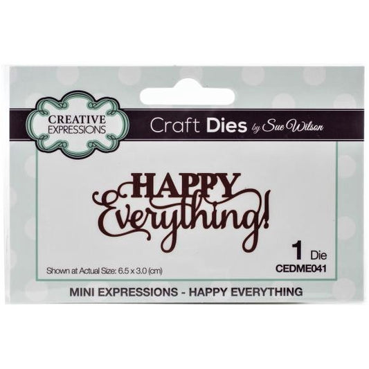 Creative Expressions Craft Dies Happy Everything Word Die for Cardmaking