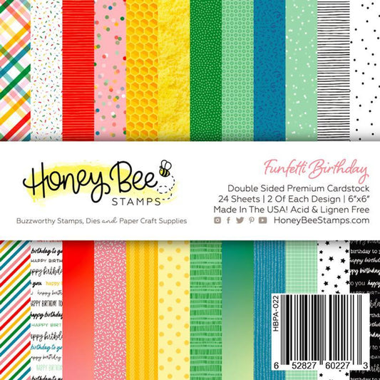 Funfetti Birthday 6x6 Pattern Paper Pad Cardmaking Honey Bee