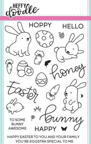 Heffy Doodle Honey Bunny Boo Stamps Set Clear Cling Mount for Cardmaking