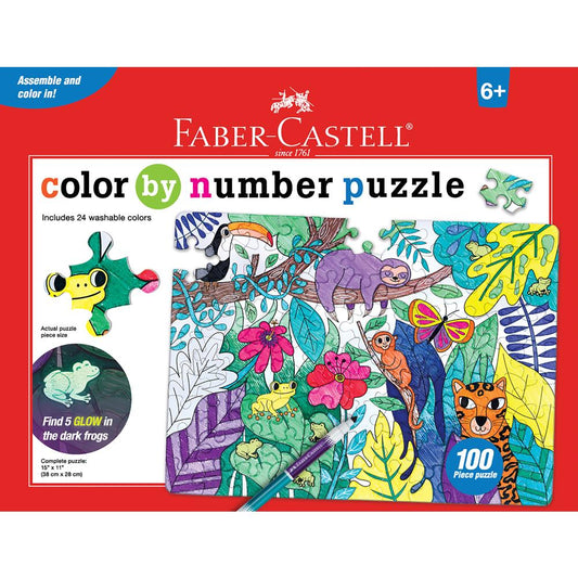 Jungle Color by Numbers Puzzle for Kids Faber-Castell