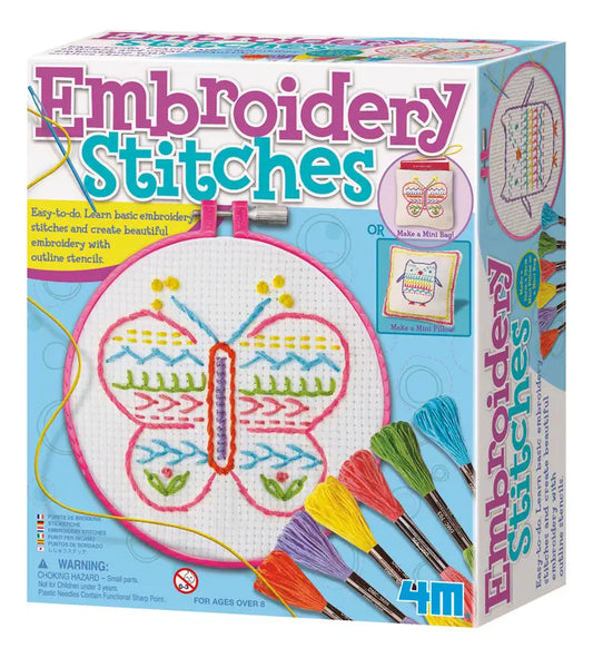 Kid's Beginner Butterfly Embroidery Stitches Kit