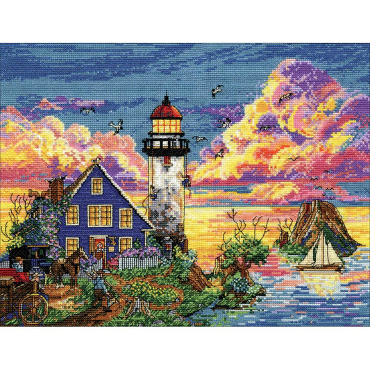 Lighthouse Sunset Cross Stitch Kit