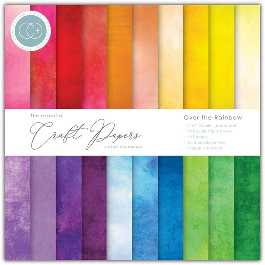 Over the Rainbow Double Sided 6 x6 Premium Paper Pad Craft Consortium