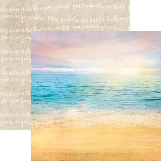 Paradise Beach 12x12 Scrapbook Paper Double Sided