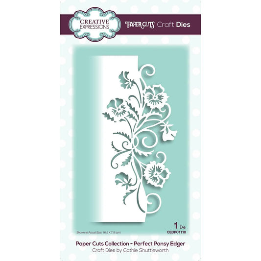 Creative Expressions Perfect Pansy Edger Craft Dies Paper Cuts Collection by Cathie Shuttleworth
