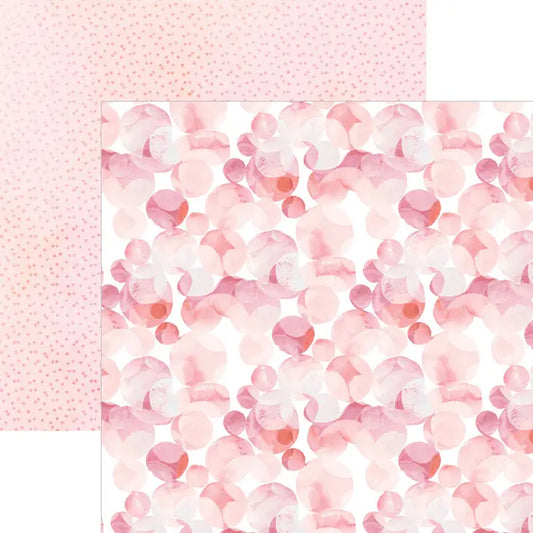 Pink Watercolor Polka Dots 12x12 Scrapbook Paper - Paper House