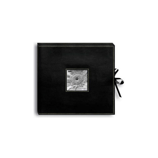 Pioneer 3-Ring Sewn Leatherette Album Box 13"X14.5" Navy or Black Option