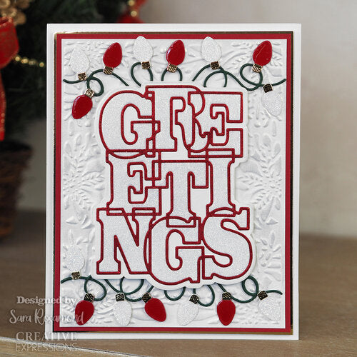 Embossing Folder Decorative Poinsettia Frame by Creative Expressions