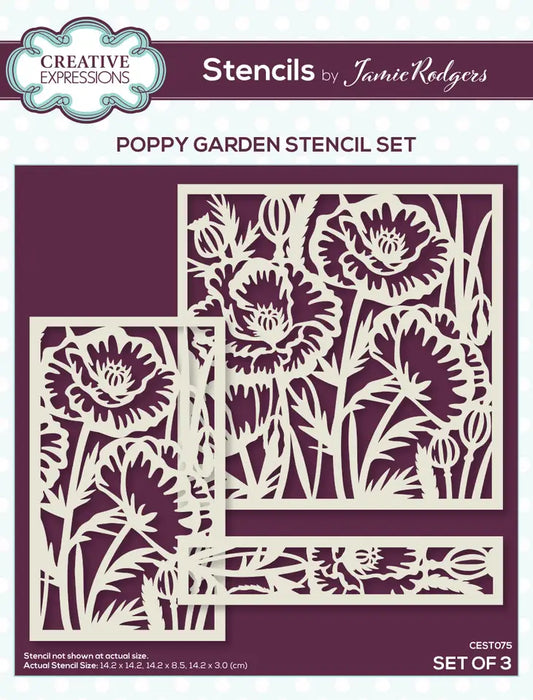 Creative Expressions Poppy Garden Stencil Mask