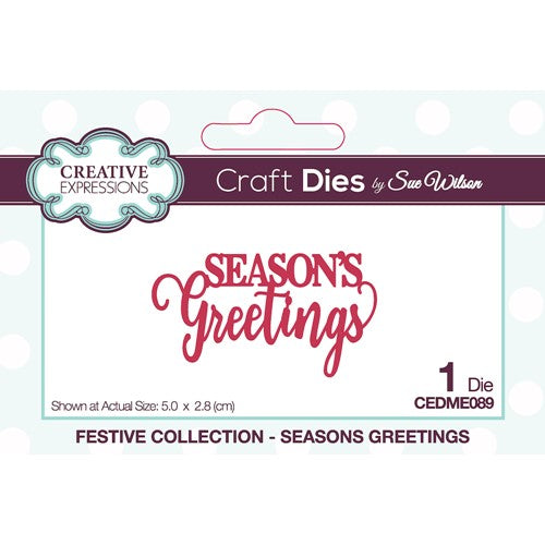 Creative Expressions Craft Dies Season's Greetings Word Die for Cardmaking