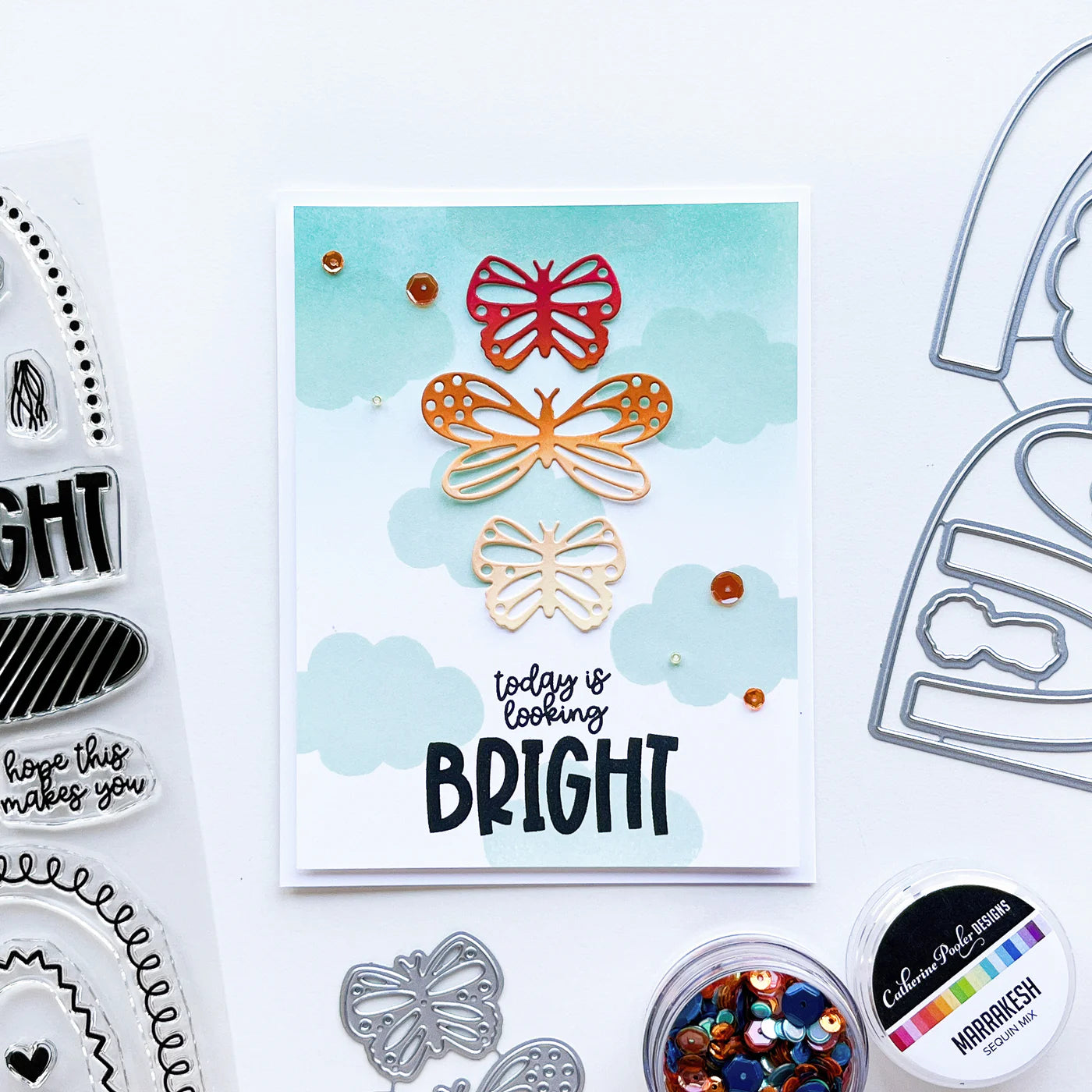 Smile Bright Rainbow Clear Stamp Set - Catherine Pooler Designs