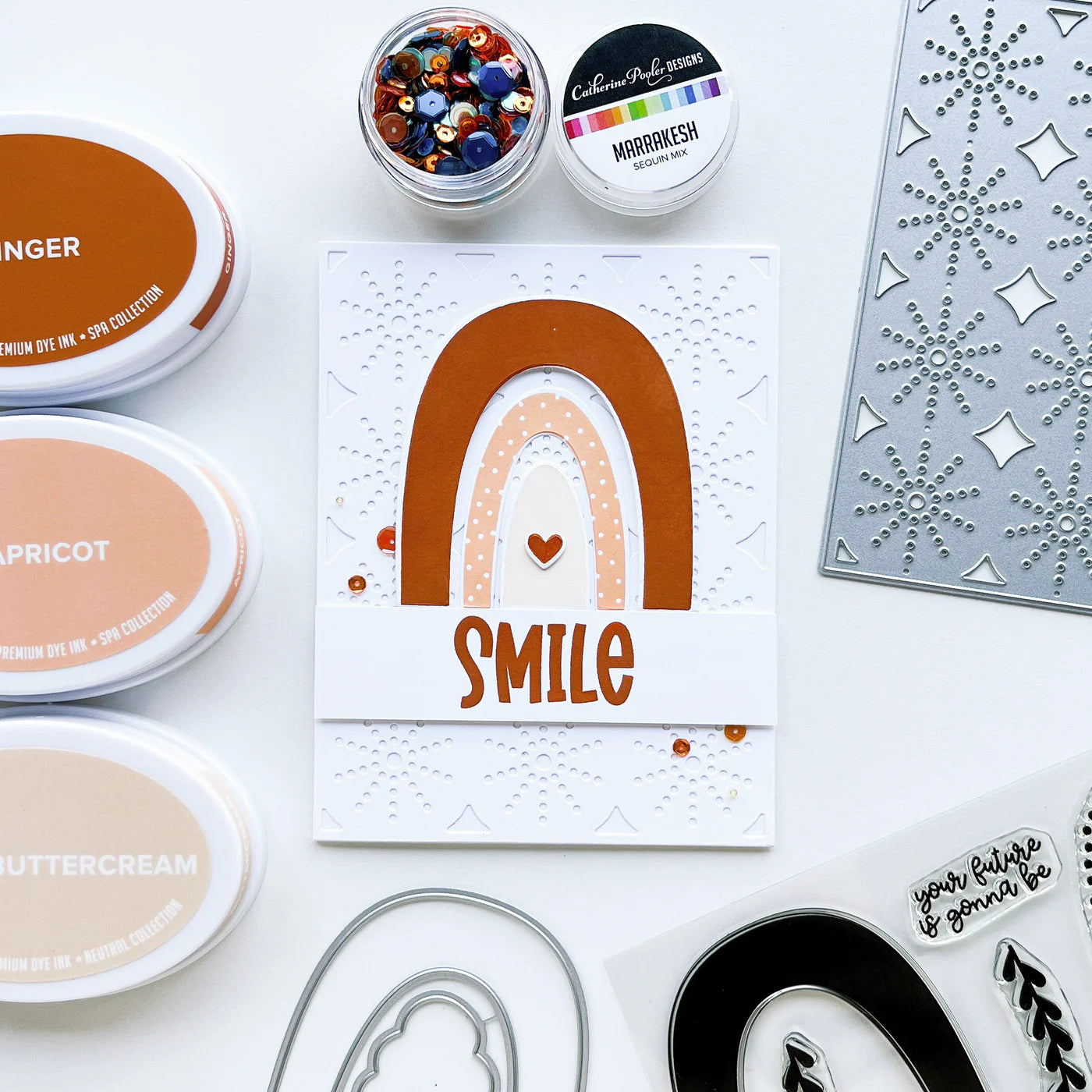 Smile Bright Rainbow Clear Stamp Set - Catherine Pooler Designs
