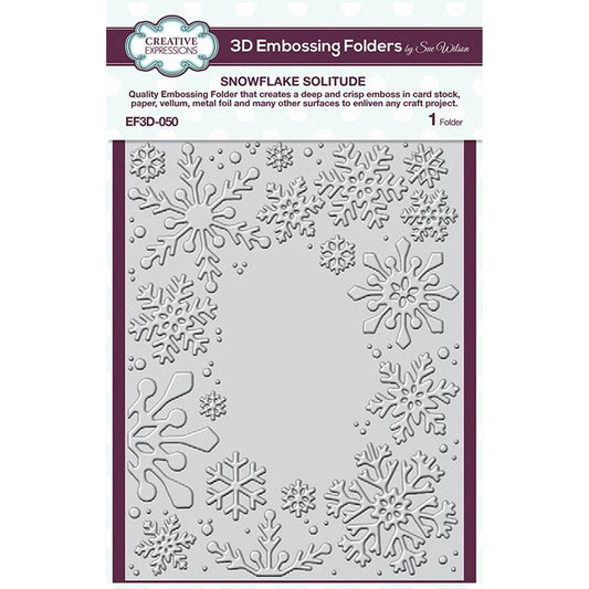3D Embossing Folder Snowflake Solitude by Creative Expressions
