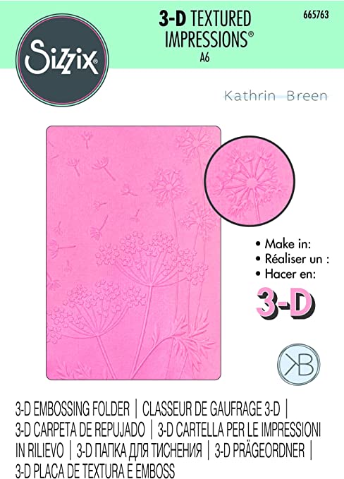 Sizzix 3D Embossing Folder Summer Wishes Textured Impressions A6