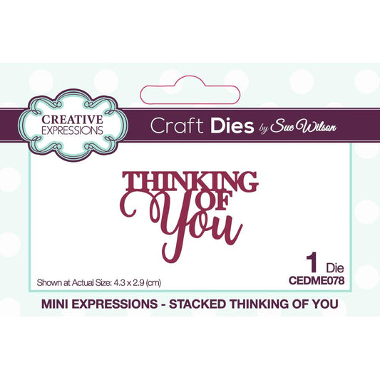 Creative Expressions Craft Dies Thinking of You Word Die for Cardmaking