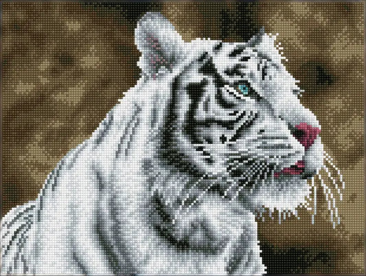 Tiger Blanc Diamond Dotz Art Painting Kit White Tiger