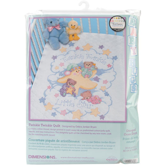 Twinkle Baby Hugs Quilt Stamped Cross Stitch Kit