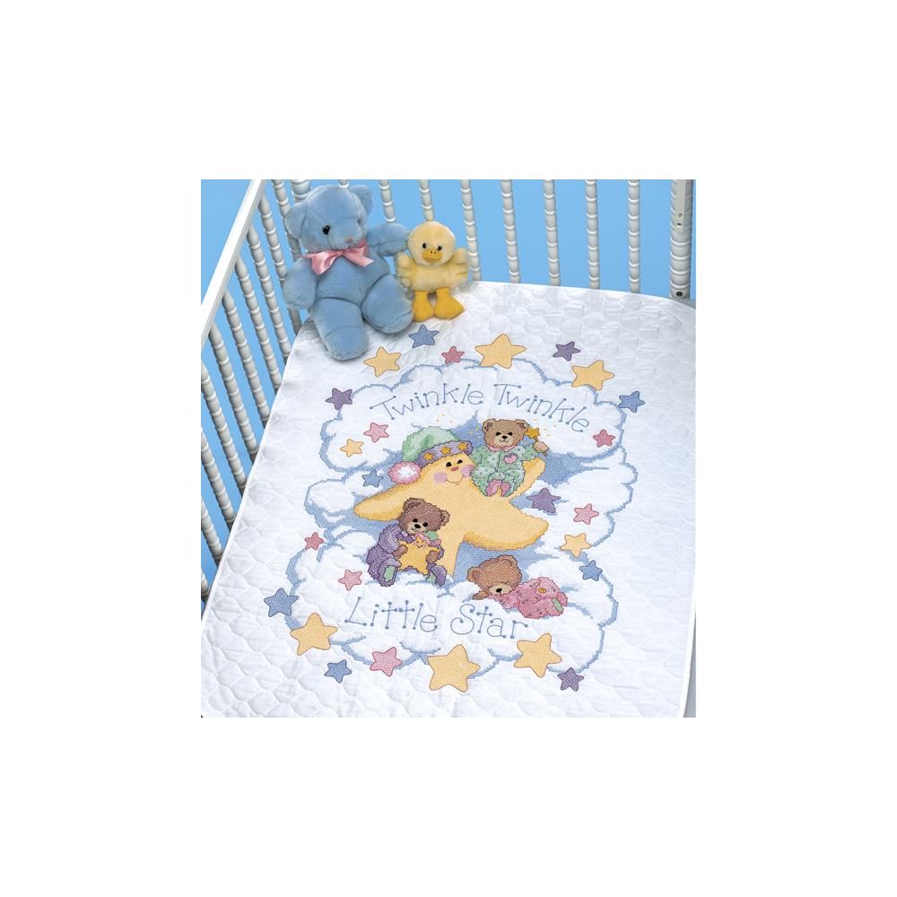 Twinkle Baby Hugs Quilt Stamped Cross Stitch Kit