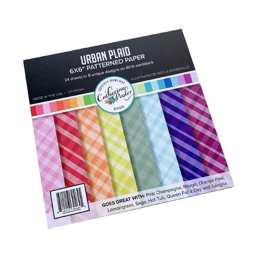 Urban Plaid Patterned Paper 6x6 Catherine Pooler
