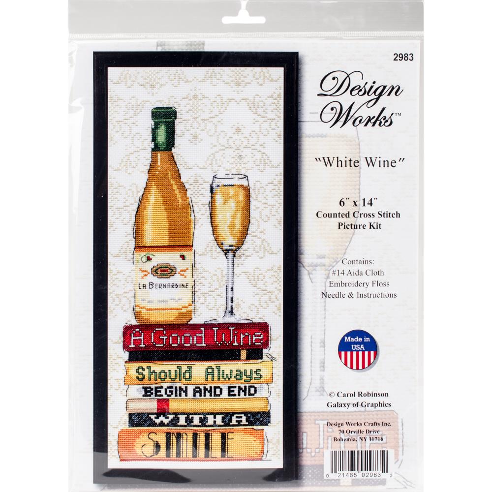 White Wine Cross Stitch Kit - Design Works