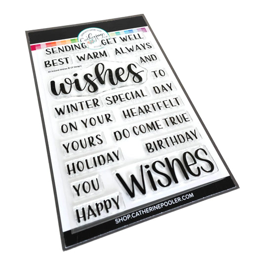 All Around Wishes Sentiments Clear Stamp Set - Catherine Pooler Designs