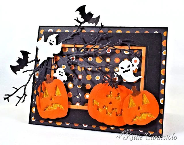 Jack O Lantern with Faces Craft Die Set by Impression Obsession