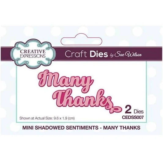 Creative Expressions Craft Dies Many Thanks Word Die for Cardmaking