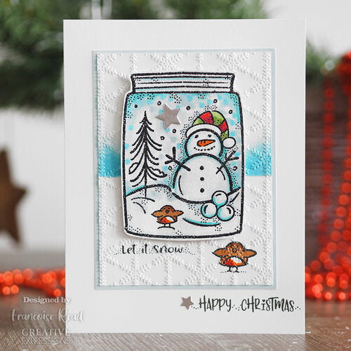 Snow Jar 4x6 Clear Stamp Set Woodware Craft Collections - Creative Expressions