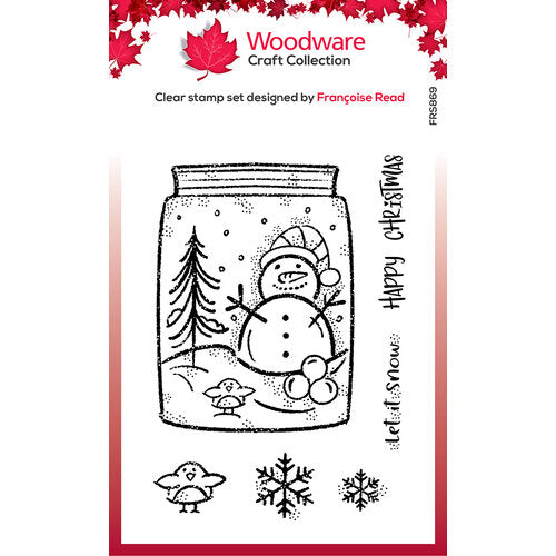 Snow Jar 4x6 Clear Stamp Set Woodware Craft Collections - Creative Expressions